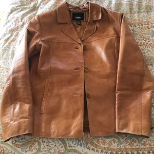 Mossimo Genuine Leather Jacket Caramel